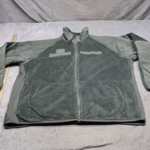 Peckham Military Jacket Men Large Green Fleece Polartec Gen III Utility USA Made